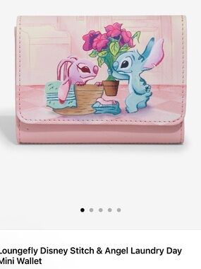 Loungefly Pink Stitch & Angel Mini Wallet